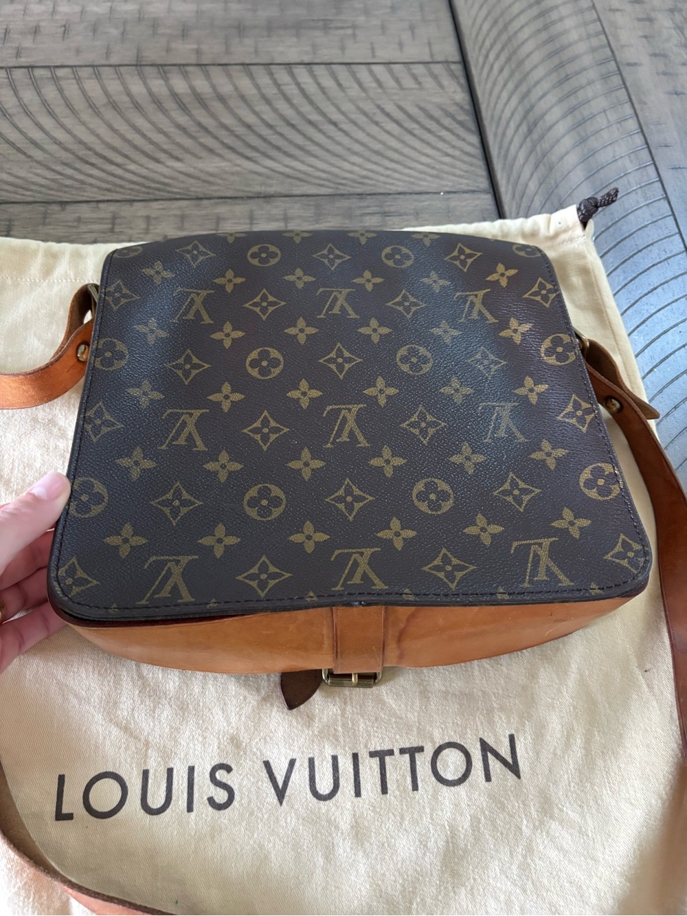 Louis Vuitton Monogram Messenger Bag in Brown and Tan - Picture 7 of 8